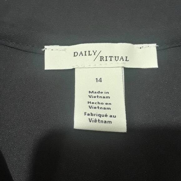 Daily Ritual Womens Racerback Shell Size 14 Navy - Picture 5 of 7